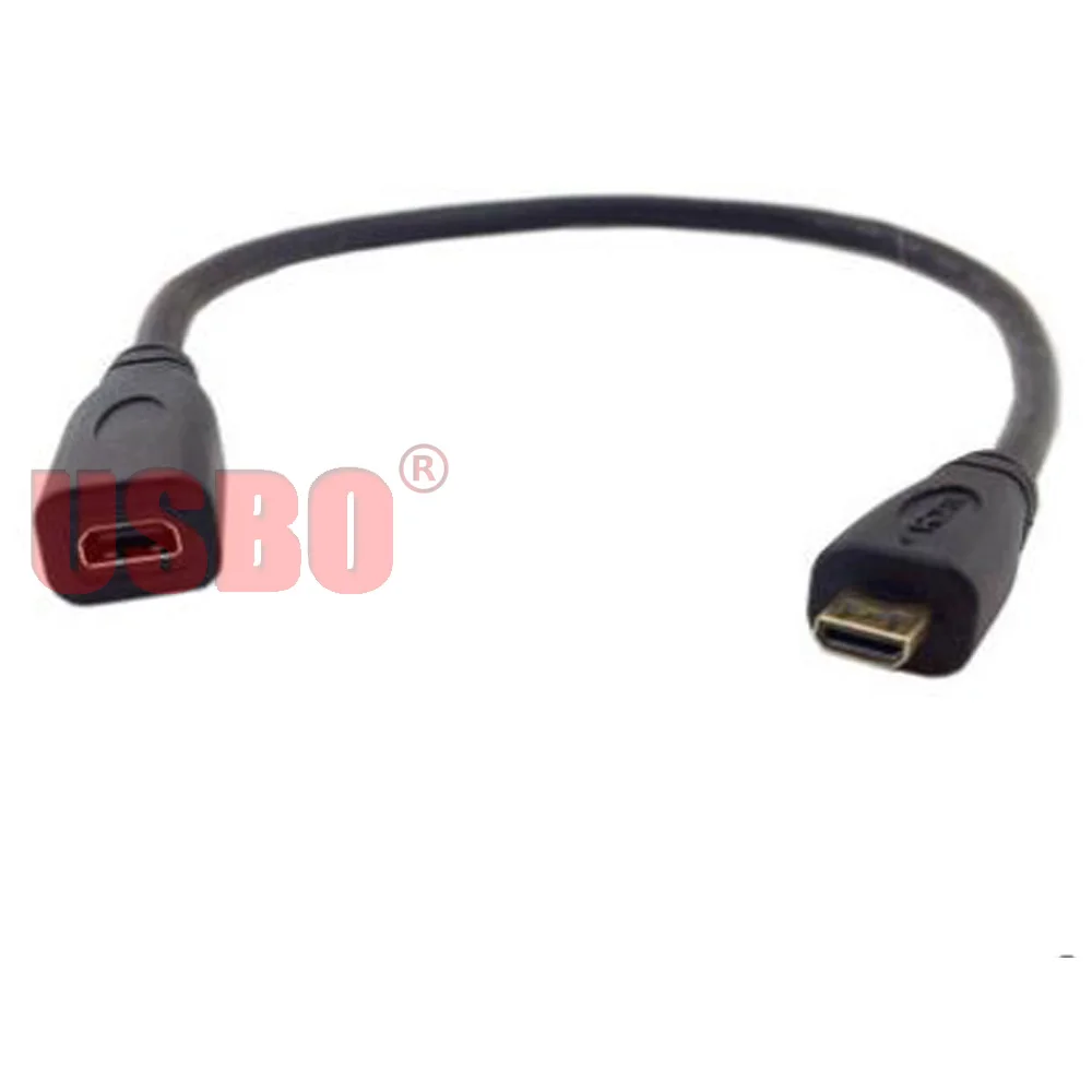Поставка Черного 0 3 м телефонного планшетного компьютера HDTV HD кабеля Micro HDMI TYPE D