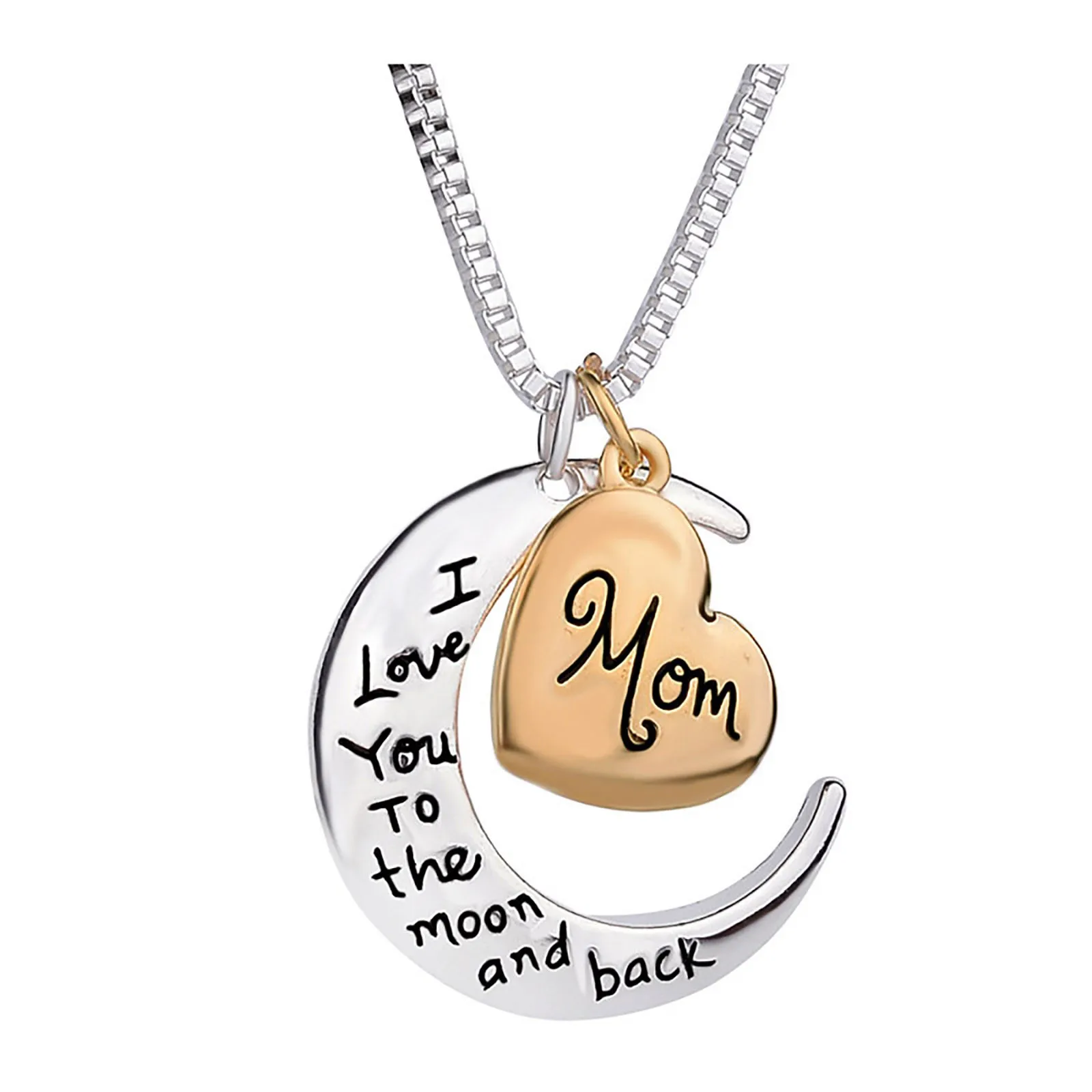 

I Love You Mom Heart Necklace Women Love Mom Mother's Day Gift For Mother Gift necklace for women