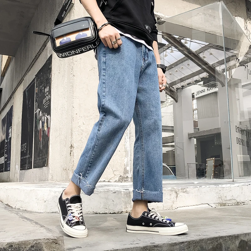 Мужские джинсы с широкими штанинами Willow тонкие свободные прямые повседневные в