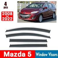 FOR Mazda 5 M5 2008-2022 Window Visors Rain Guard Windows Rain Cover Deflector Awning Shield Vent Guard Shade Cover Trim