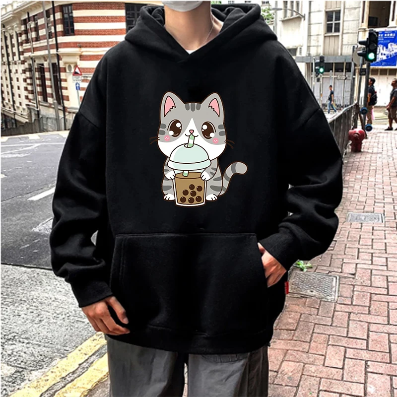 

Мужская Женская толстовка модная новинка осень 2021 черно-белая Повседневная