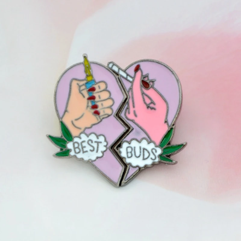 Креативная брошь две лепестки любовь Зажигалка подвески из сплава масляные