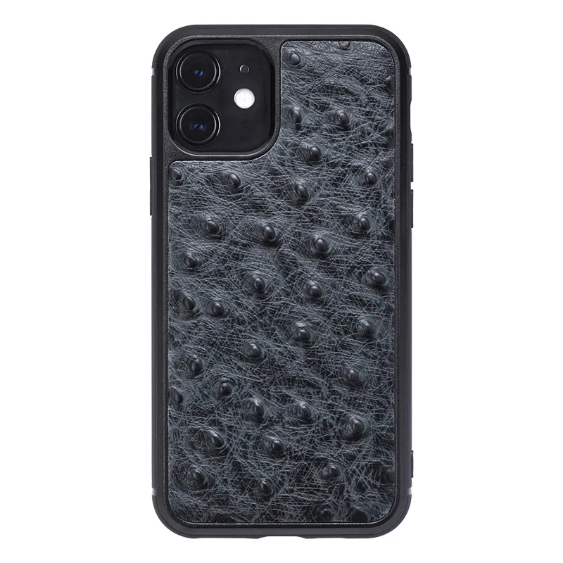 

Affordable Luxury Trendy iPhone 12 Mobile Phone Case Apple 12 Pro Noble Ostrich Grain Protective Case