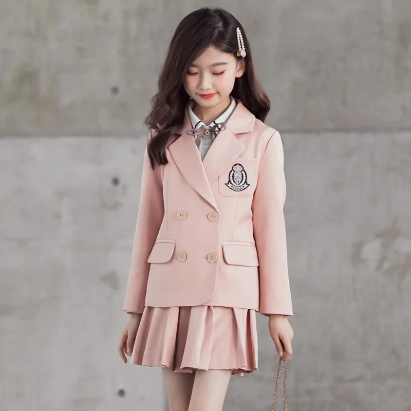 

Girls School Blazer Coat 8 10 years Teen Girls JK Uniform Jacket Spring Autumn Kids Clothes