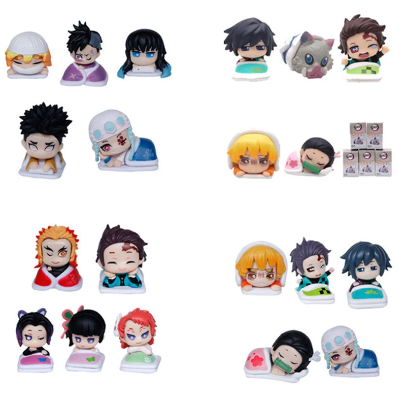 

6 шт./партия Figma цифры камадо Nezuko Tanjiro фигурка Kawaii аниме демон убийца фигурку на день рождения игрушки подарки для детей