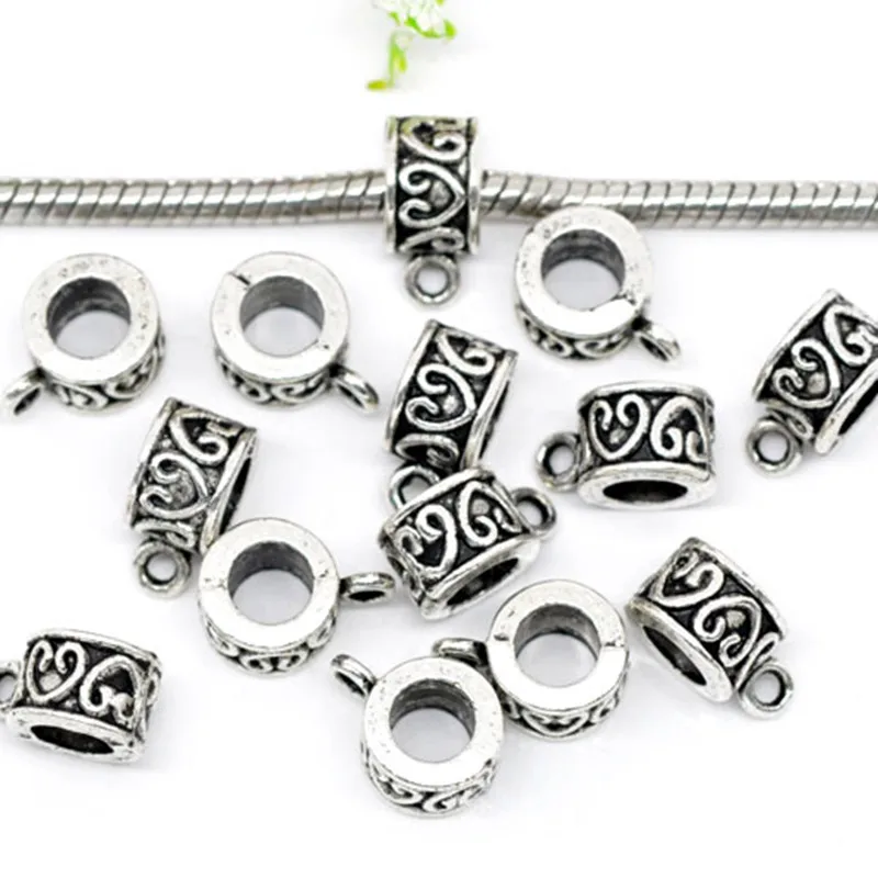 DoreenBeads Европейский стиль бусины для девочек Круглые античные сердечко