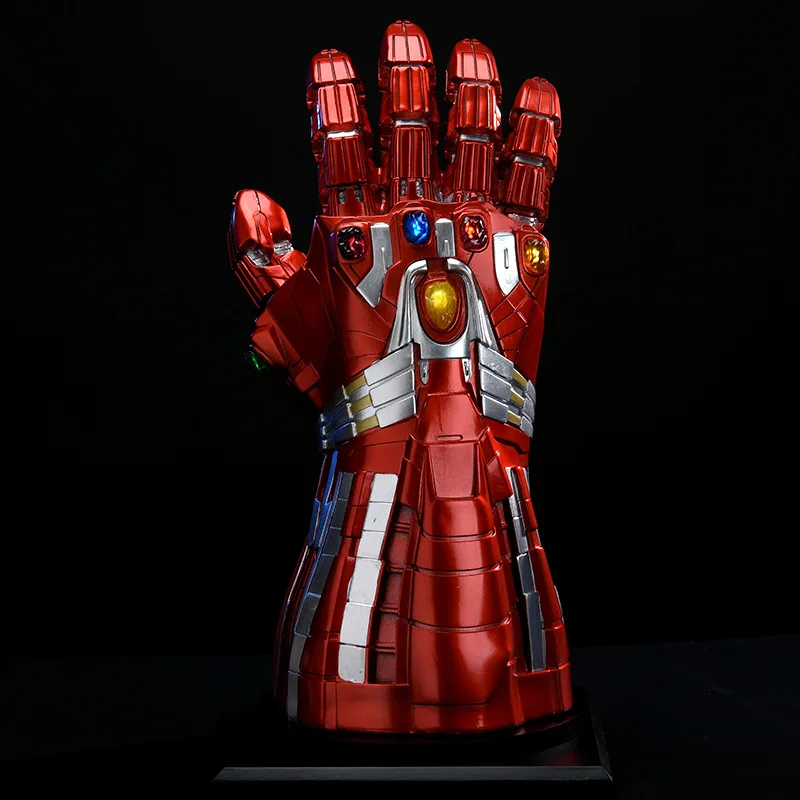 

Avengers 4 Thanos Infinite Gloves Iron Man Four Hulk Gems Thanos Gaunlet With Lights Glowing Ornaments Handmade Christmas Gift