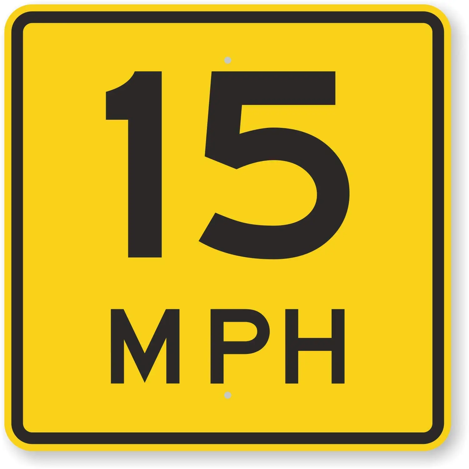 

"15 миль в час) или" MUTCD отвечающих требованиям Скорость знак ограничения | 8 "x 8" 3M высокой интенсивности Класс Светоотражающие Алюминий