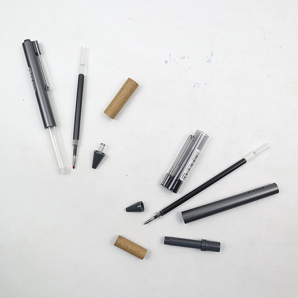 Ручка гелевая 0 5 мм черные/синие чернила заправка нажимная крышка шариковая