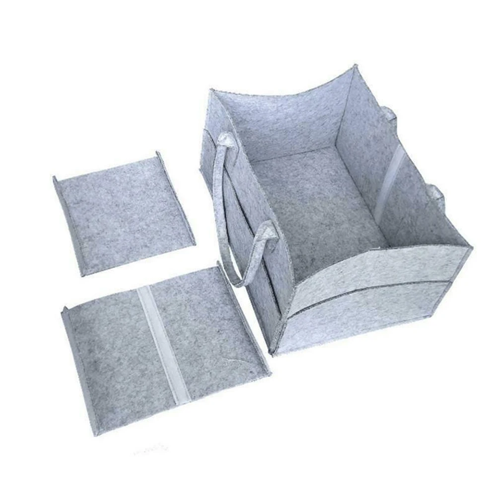

Portable Baby Diaper Caddy Organizer Felt Nursery Essentials Storage Carrier Bag for Car Travel Changing Table Organizer