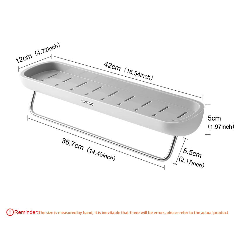 

Adhesive Bathroom Shelf Organizer Wall Mounted Shampoo Spices Shower Storage Rack Holder Bathroom Accessories