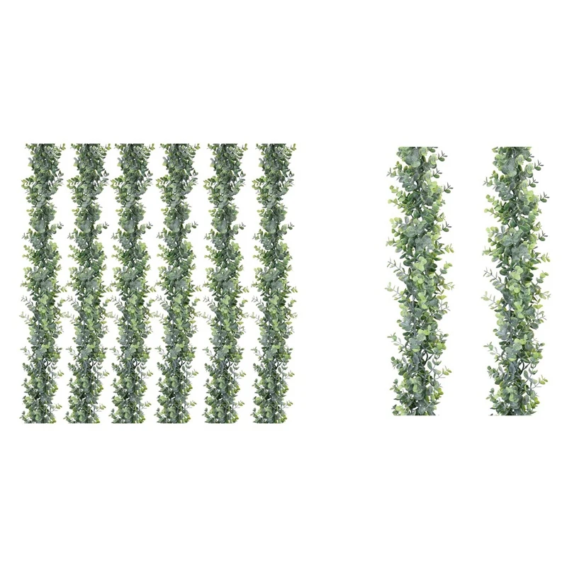 

Faux Eucalyptus Garland Plant Artificial Vines Hanging Eucalyptus Leaves for Wedding Backdrop Arch Wall Decor