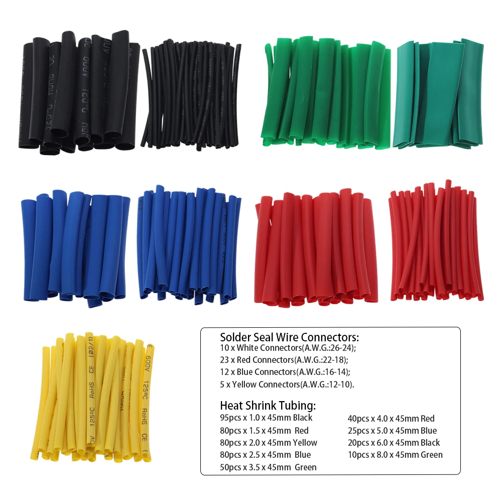 Набор термоусадочных соединителей для изоляции проводов 530 шт. | Обустройство