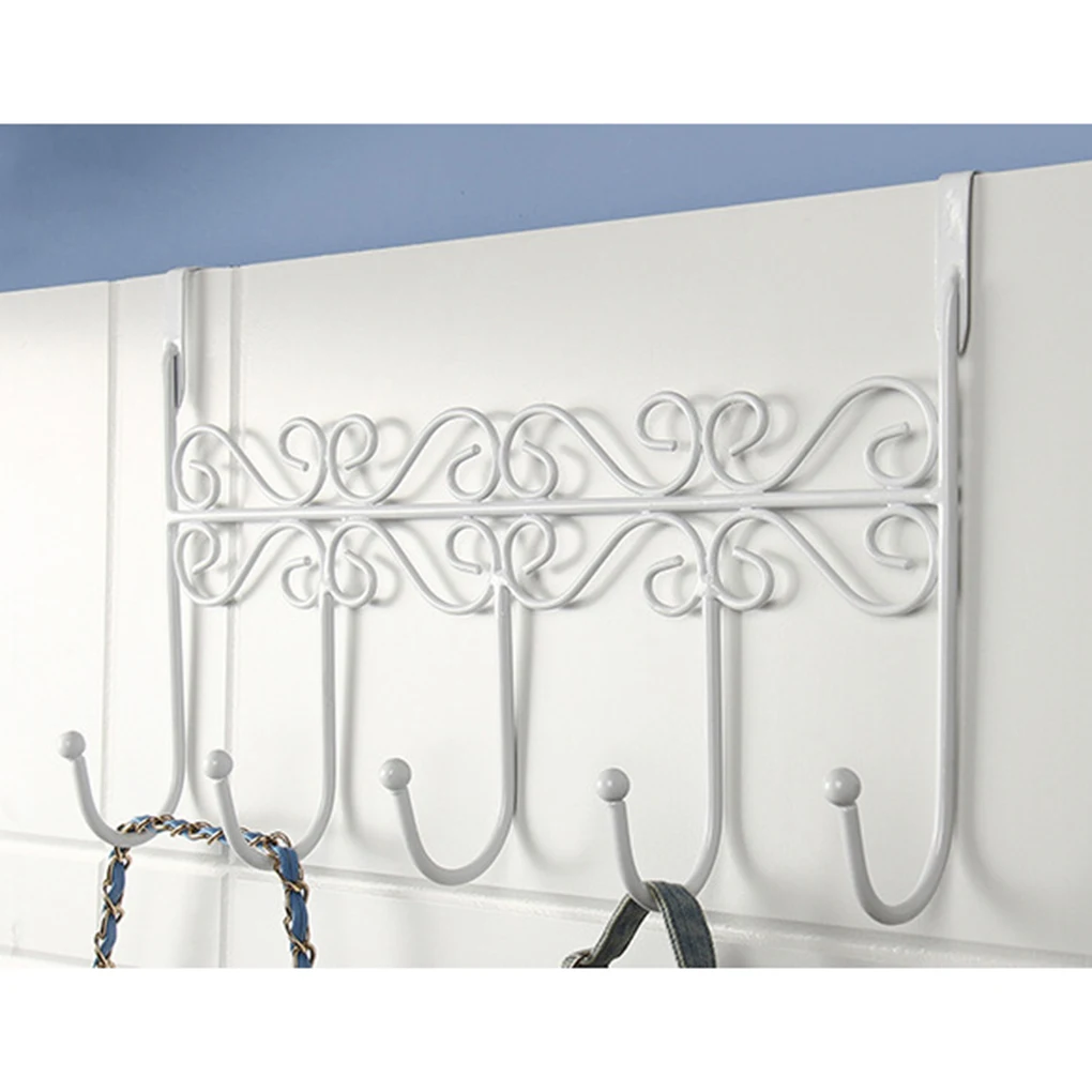 

Five Hooks Hooks Over Door Towel Clothes Hat Bag Over Door Bathroom Hanger Hanging Coat Cloth