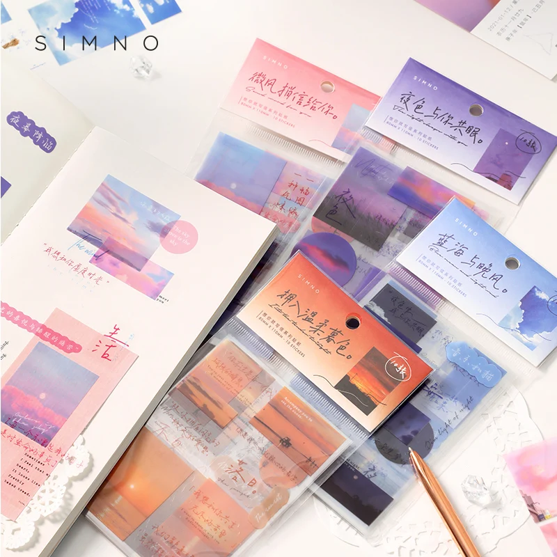 

Write a Letter Series Stickers Retro Literary Sticker Pack PET Exquisite Decoration Material Stationery