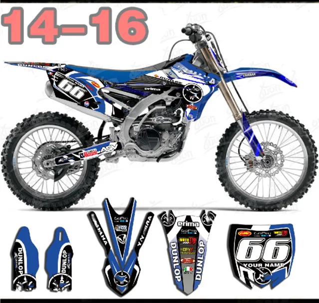 Командная графика фоны наклейки на заказ наклейки Roc комплект для Yamaha YZ250F YZF250 YZ 250F YZF 250 YZF-250