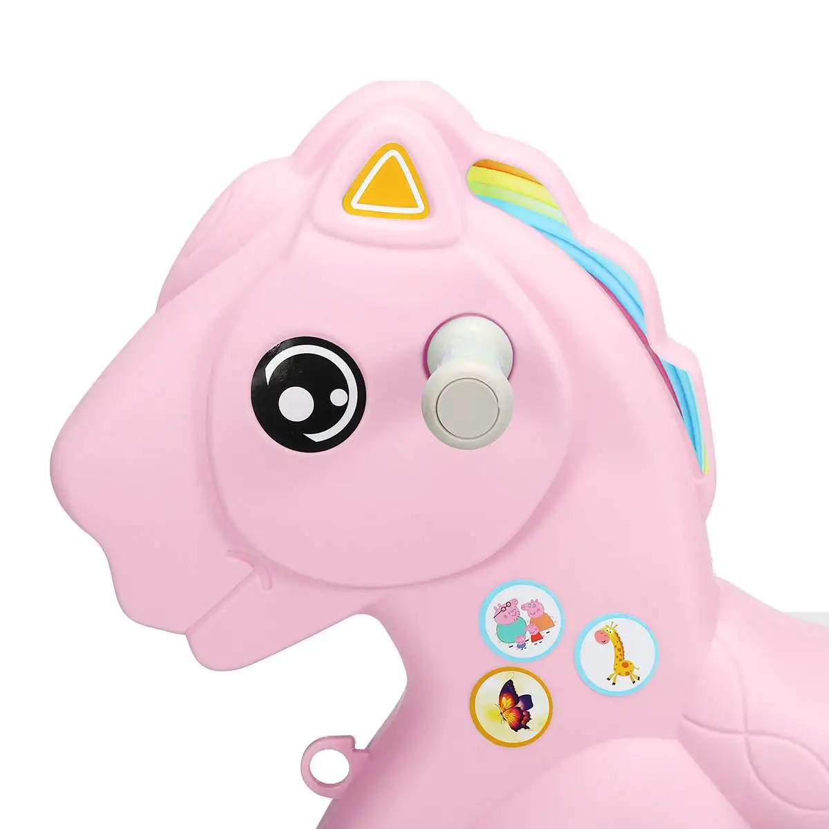 

Rocking Horse Cute Ride On Animals rocking Chair Kids Toys Gifts Boys and Girls with Stickers
