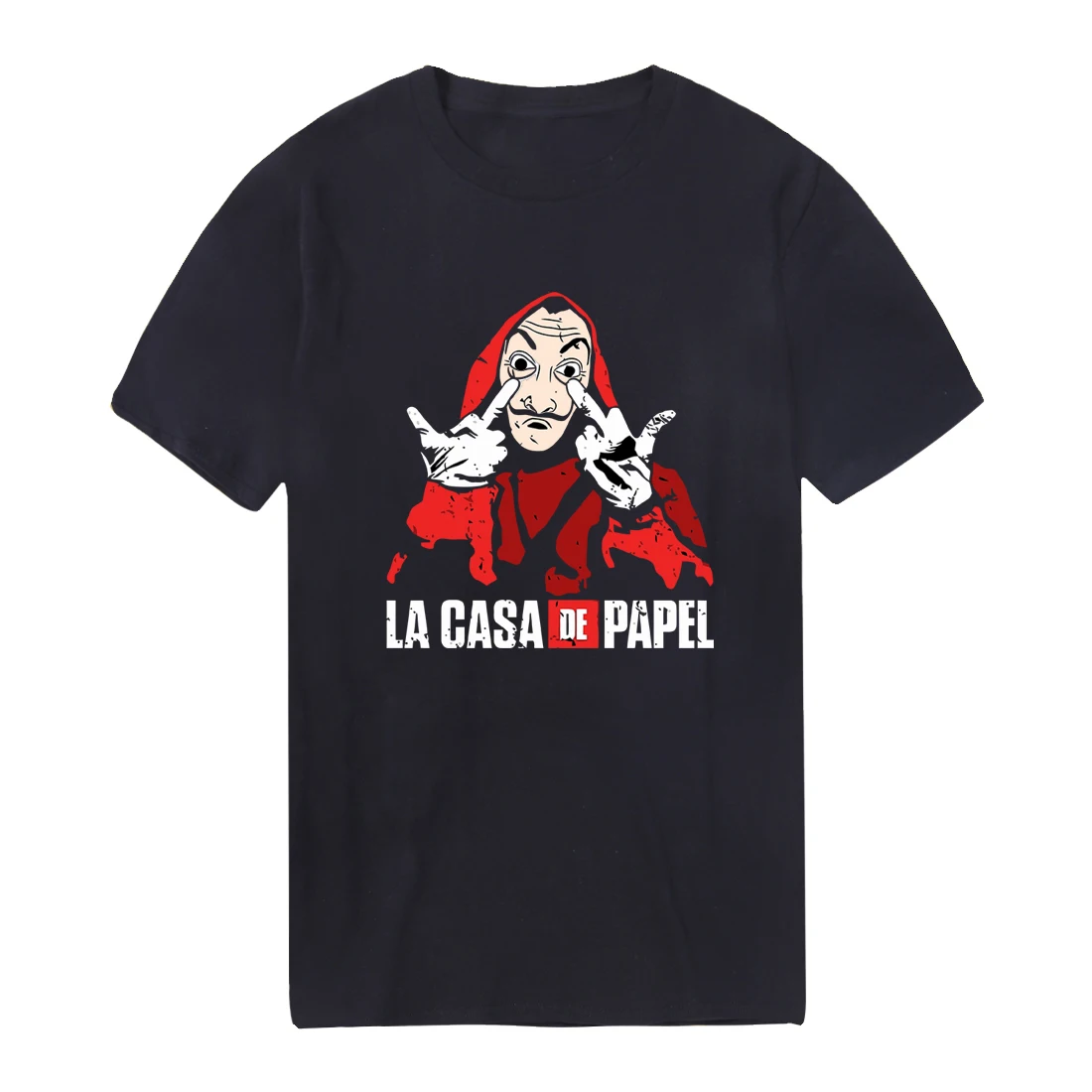 

La casa de papel Hip Hop Mens T Shirts Print O-Neck Oversize Tshirts Punk Military Tees Male Bodybuilding Tops Homme Camiaetas