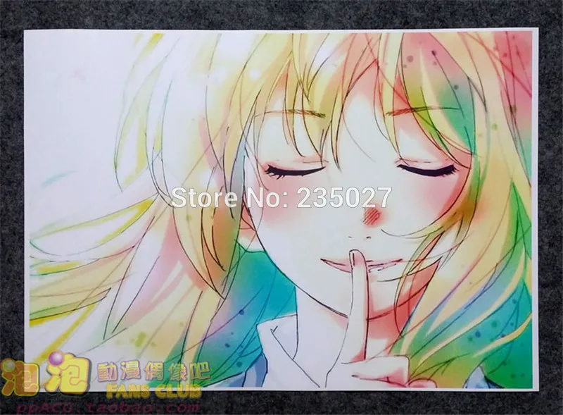 8 шт./компл. аниме ваша ложь в апреле плакат Arima Kousei Miyazono Kaori Tsubaki настенные картины