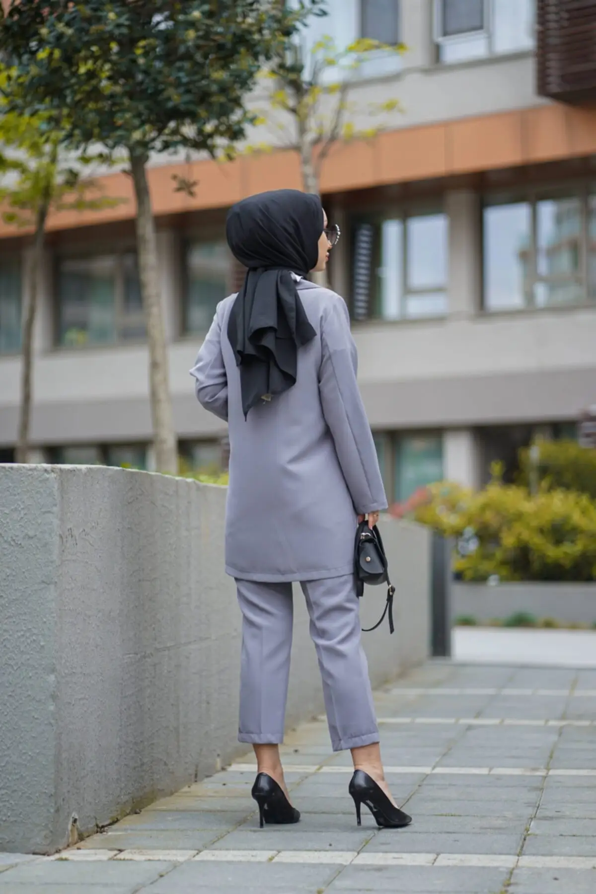 

Gray Color Jacket Women's Team Women Muslim Suit