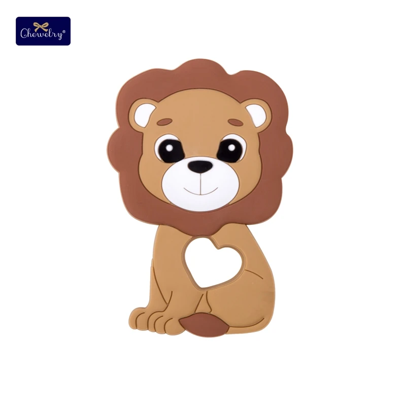 Brown Lion BPA Бесплатно Детские Прорезыватели детские товары Детские Силиконовые Прорезыватели для зубов с белкой прорезиненное Силиконовое ожерелье для прорезывания зубов детские бусины - Цвет: Brown Lion