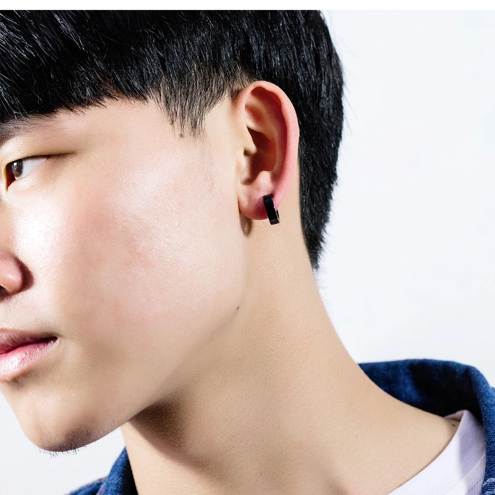 OPK мужская из титановой стали клипсы для ушей модные персональные