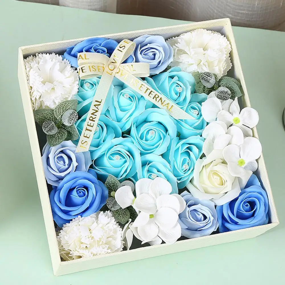 

Flower Gifts Box Soft Soap Flower Container Flexible Safe Use Innovative Attractive Realistic Soap Flower Container