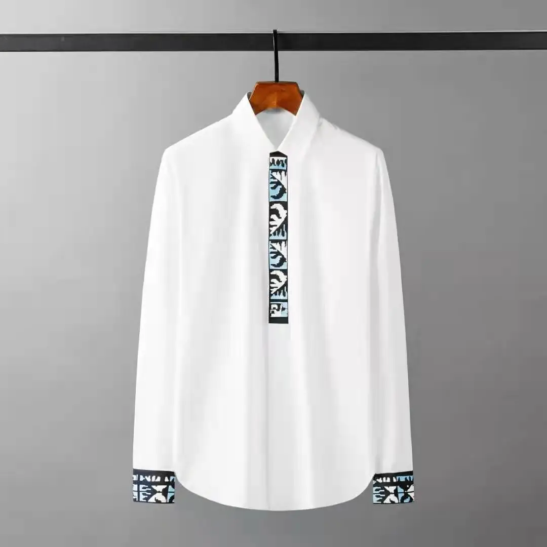 

Мужская рубашка с длинным рукавом, белая Свободная рубашка в деловом стиле, весна-осень