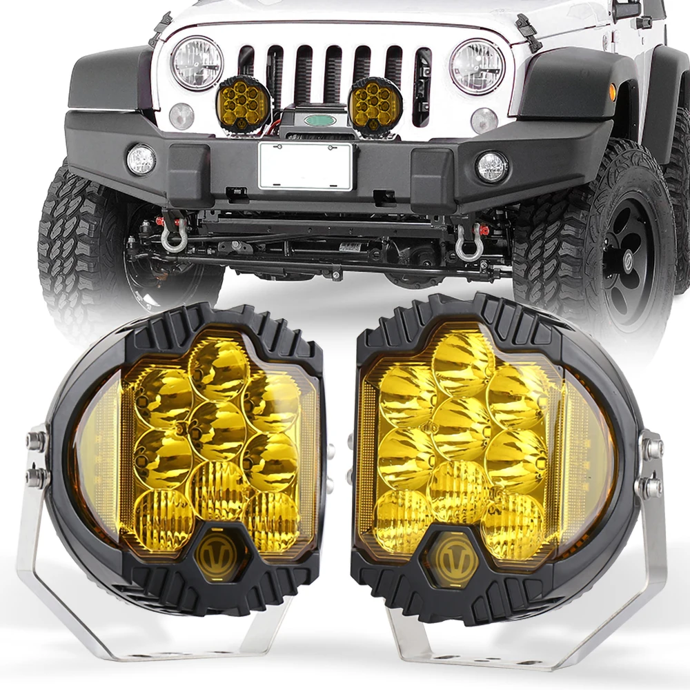 

5-7 Inch 50-90W 5000-8000LM 9 LED Headlights DRL Hi/Lo Beam For Niva Motorcycle Lada Offroad 4x4 UAZ 12V 24V For Jeep Wrangler