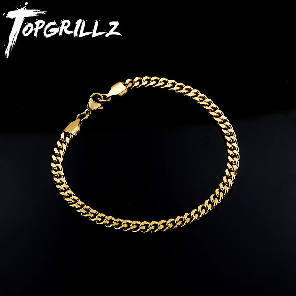 

Браслет-цепочка topgrill Z из нержавеющей стали для мужчин и женщин, бижутерия в стиле хип-хоп, рок, 3/5 мм