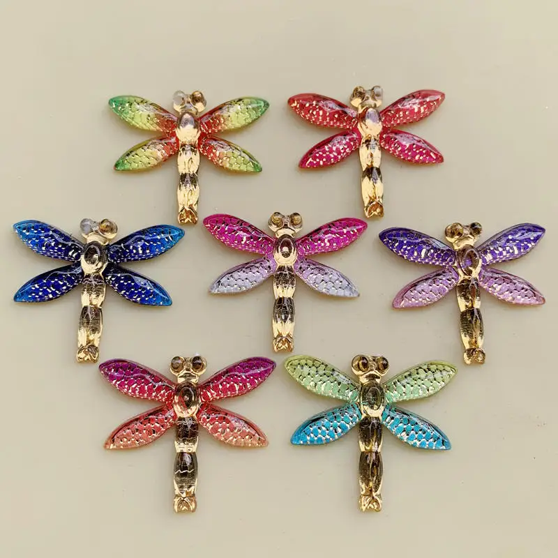 Женские серьги стрекозы радужного цвета ювелирные изделия в летнем стиле из