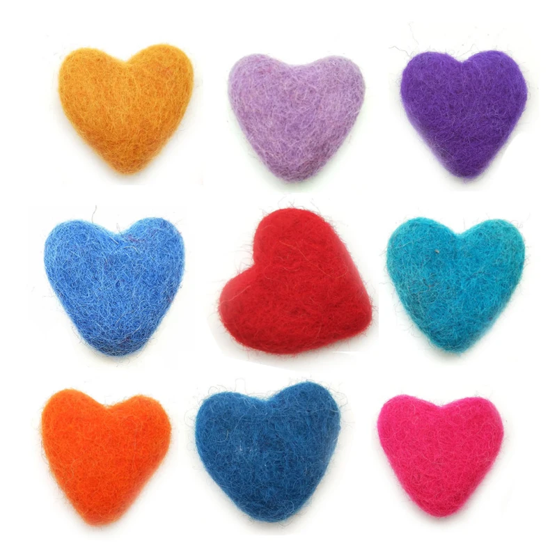 

Шерсть Войлок 3 см любовь персик сердце рождественские головные уборы аксессуары Шерсть Войлок ткать ручная работа Diy материал