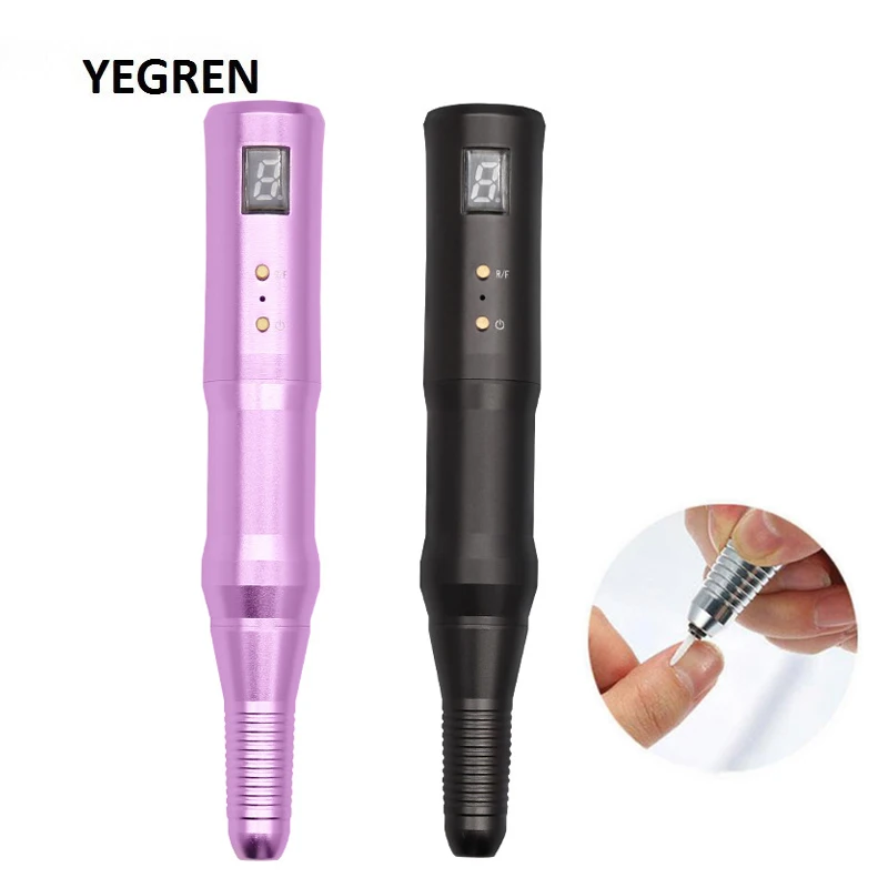 

Integrated USB Charging Grinder Pen Type Electric Nail Manicure Machine Nail Polishing Remove Armor Tool with 2 Grinding Head