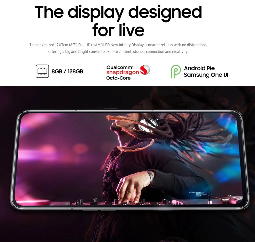 samsung Galaxy A80 A8050 4G LTE мобильный телефон 6," 8 ГБ ОЗУ 128 Гб ПЗУ Snapdragon 730 Android 3700 мАч NFC две sim-карты