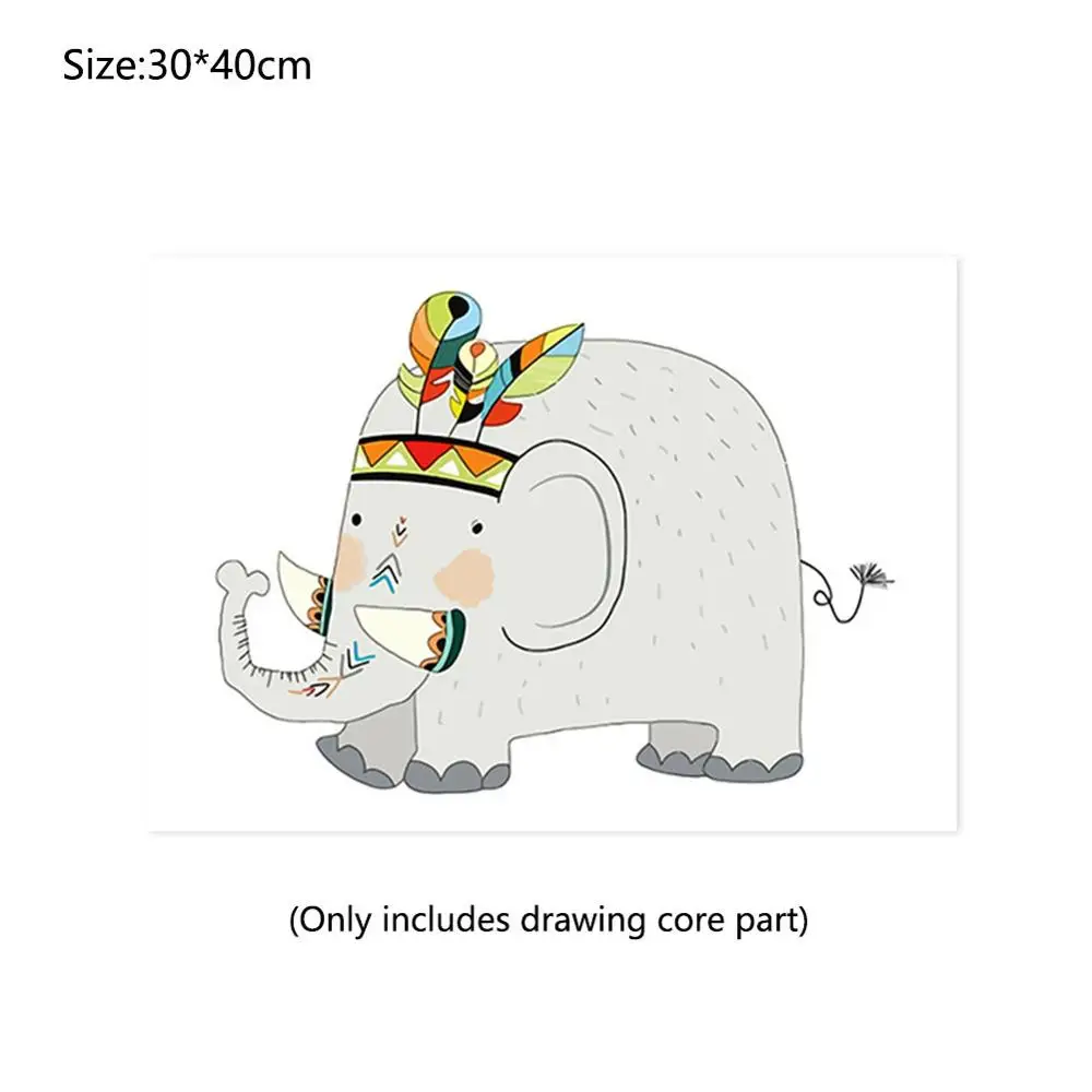 Настенный постер в скандинавском стиле с изображением животных лесу картина на