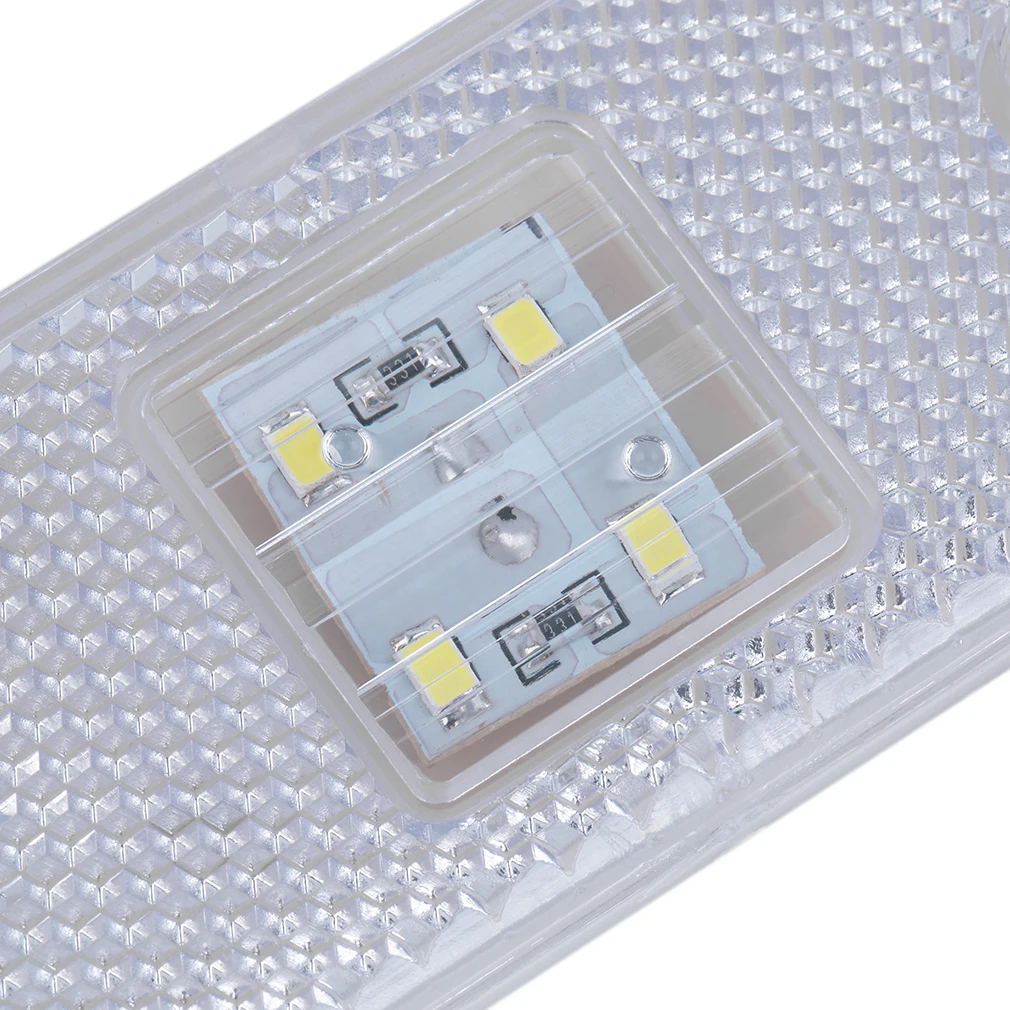 

New 1pc Universal LED Reflector White Rear Tail Brake Stop Marker Light For SUV Truck Trailer Motorcycle Car Free Shipping