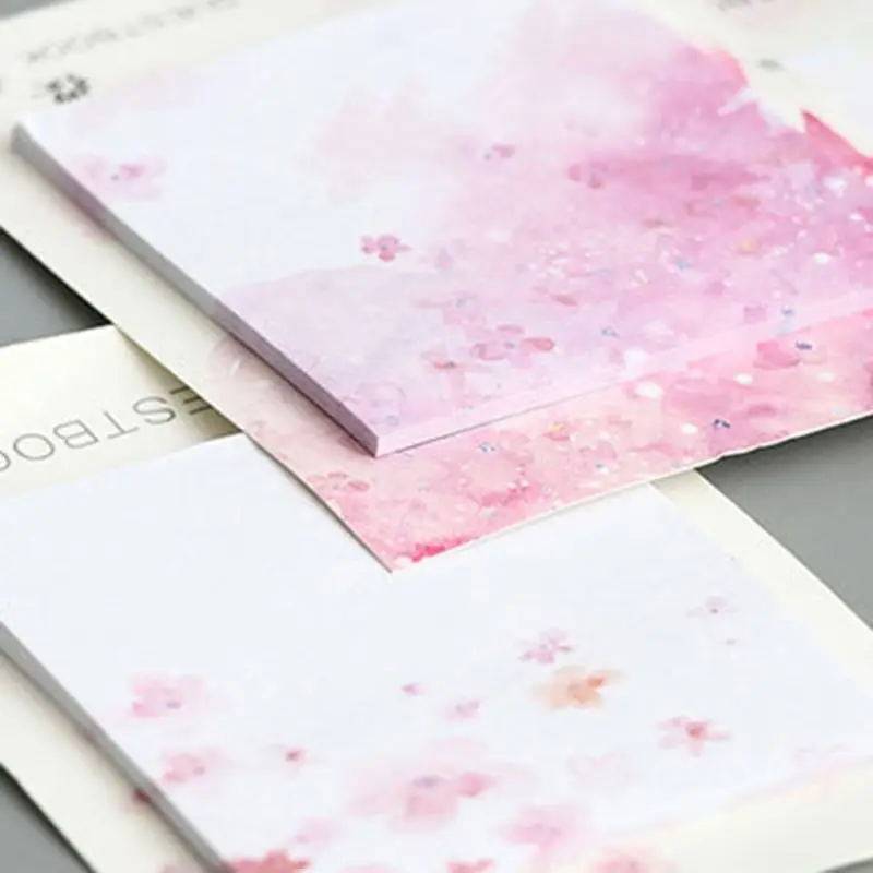 Свежая Вишня Сакура Натуральная блокнот Липкие заметки список покупок школьная