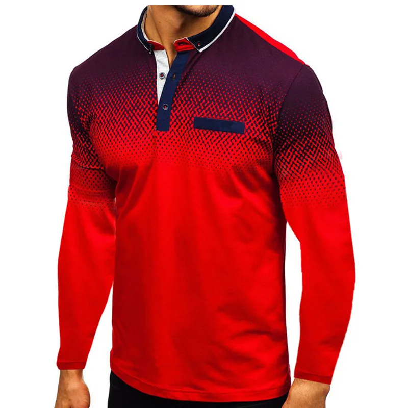 Новинка осени 2019 модная футболка поло для мужчин хлопковая Повседневная рубашка
