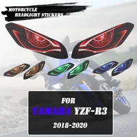 motorcycle headlight stickers 3d front fairing head light sticker protection guard for yamaha yzf r3 yzfr3 yzf r3 2018 2020 r 3