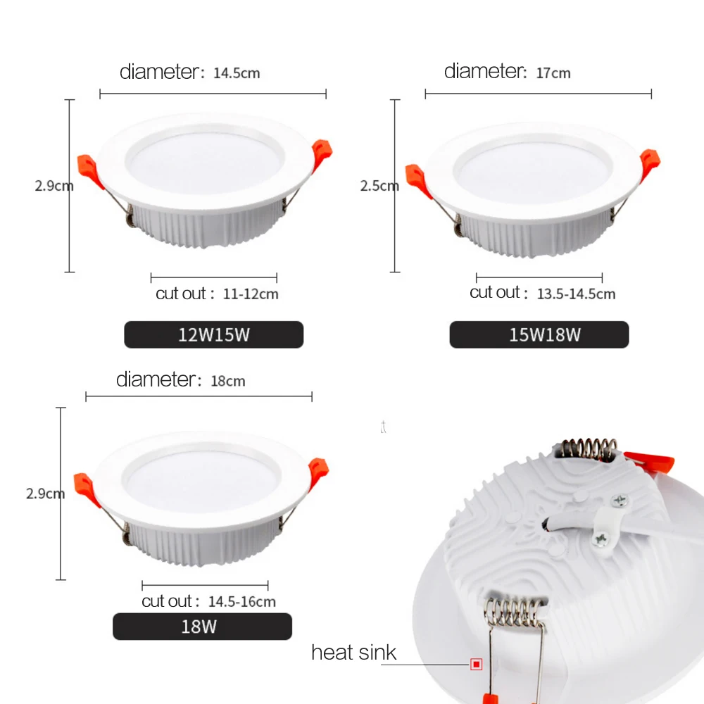 Светодиодный панельный светильник светодиодный потолочный в комплекте AC85-265V