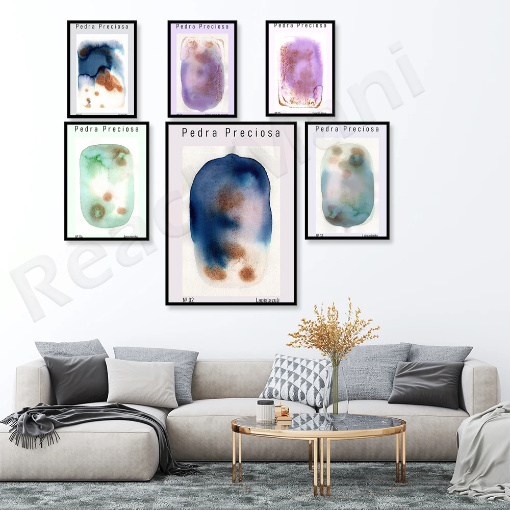 Популярные градиентные абстрактные постеры Лабрадорита Ллазурит и печатные