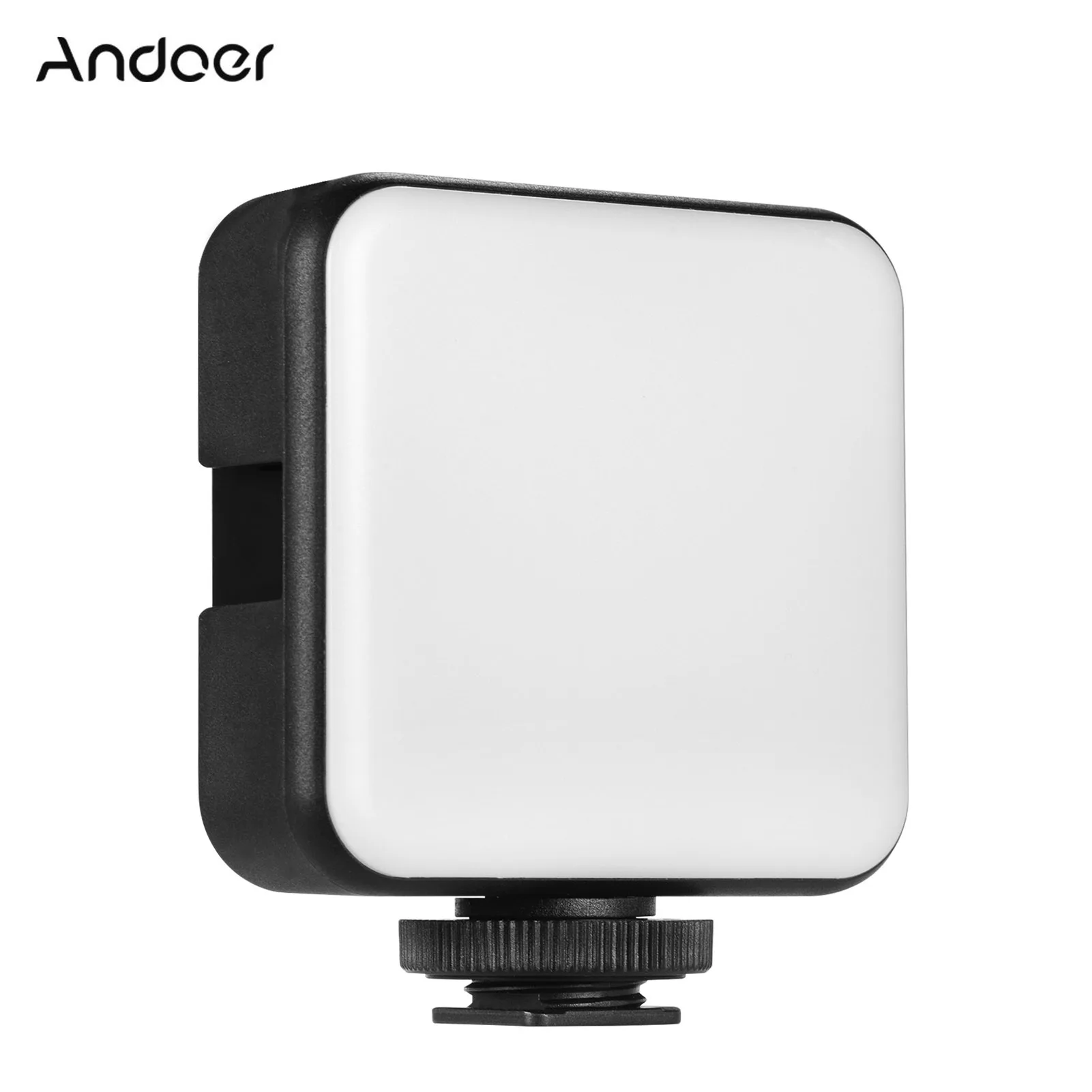 

Andoer W36 Mini Video LED Light 5600K Dimmable 4W Type-C Built-In Rechargeable Battery with 3 Cold Shoe Mounts