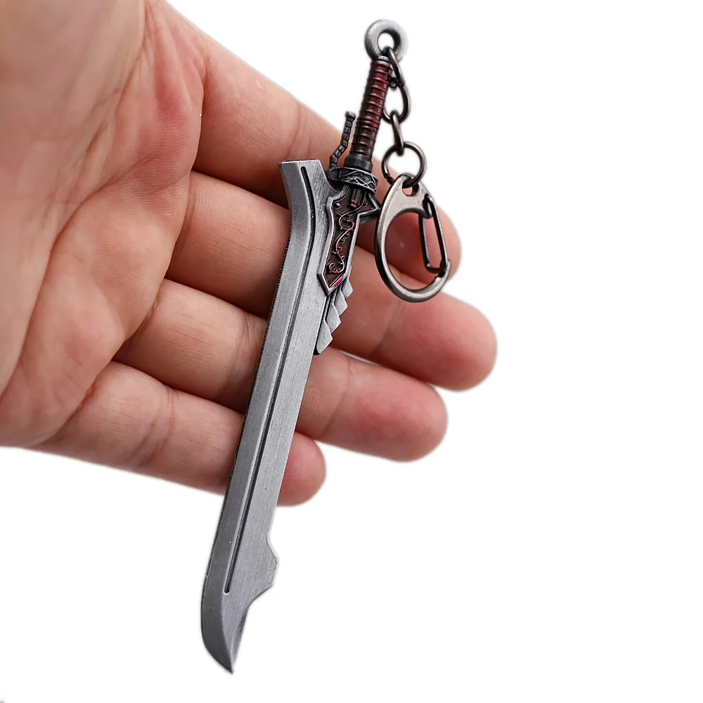 Брелок Devil May Cry 5 DMC черный красный королева сплав оружие меч металлическая
