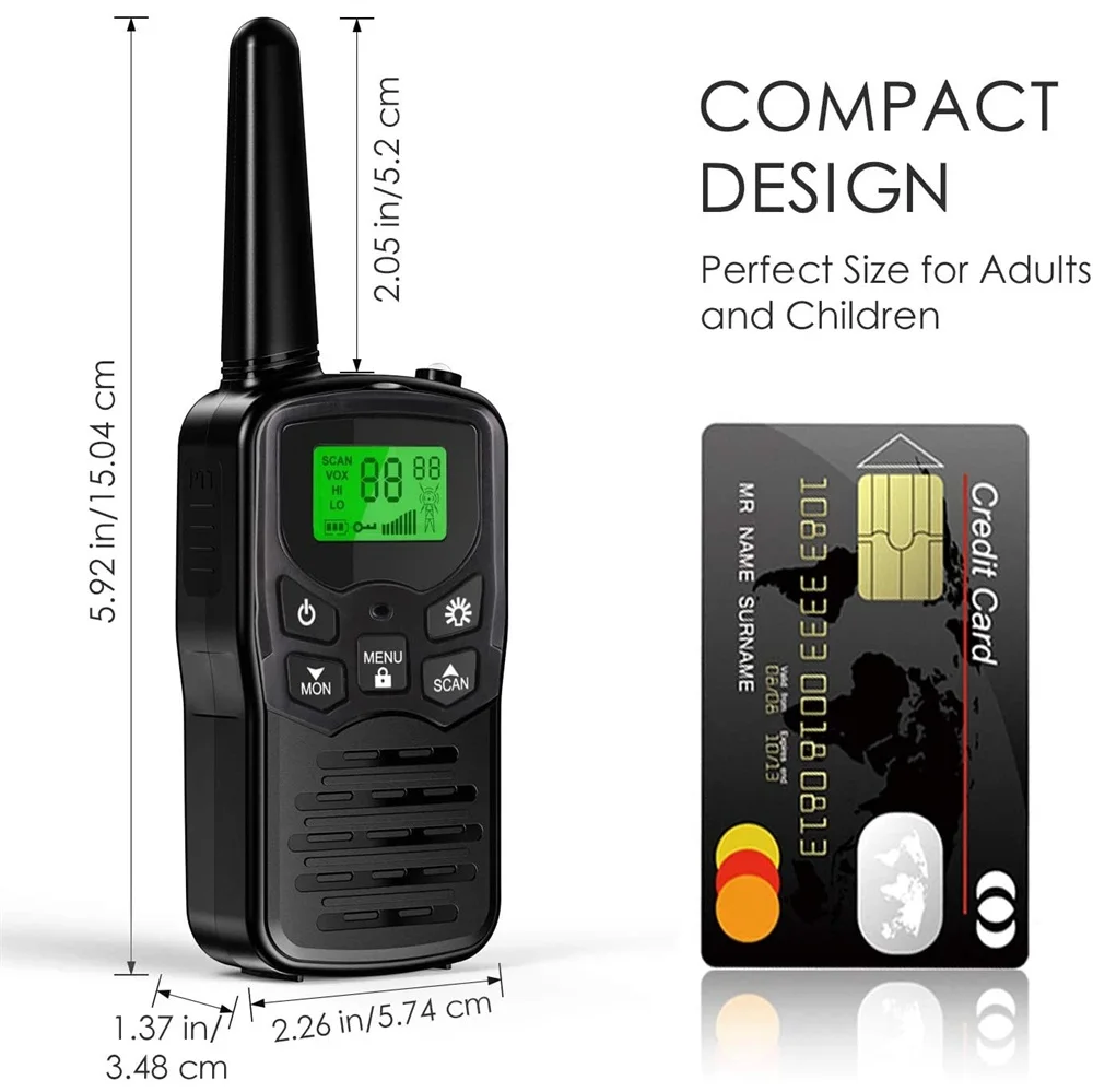 dupilink 2pcs walkie talkies transceiver walkie talkie 5 miles 22ch vox flashlight lcd two way radio portable radio transmitter free global shipping