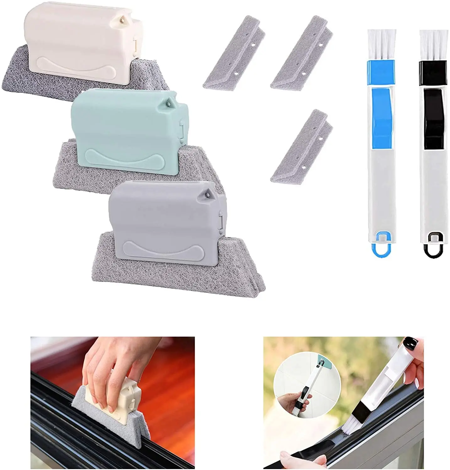 

2021 Creative Window Groove Cleaning Cloth Window Cleaning Brush Windows Slot Cleaner Brush Clean Window Slot Clean Tool
