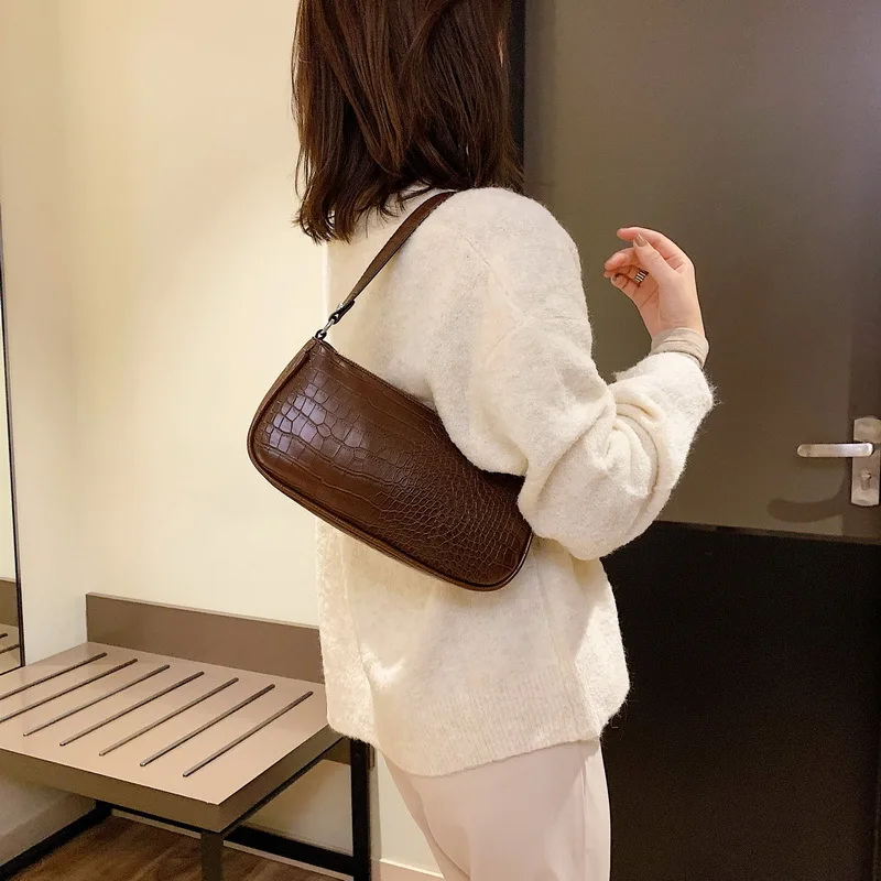 Новинка Осенняя Сумочка Корейская версия простой модный крокодиловый Змеиный