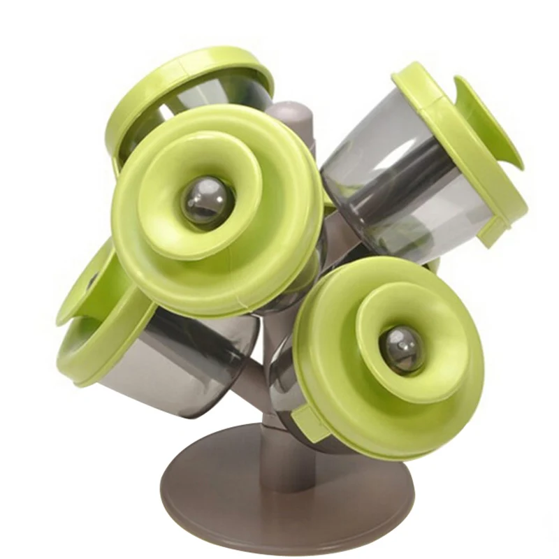 Полочка для приправ Еда ящик хранения в форме дерева из шести предметов банка