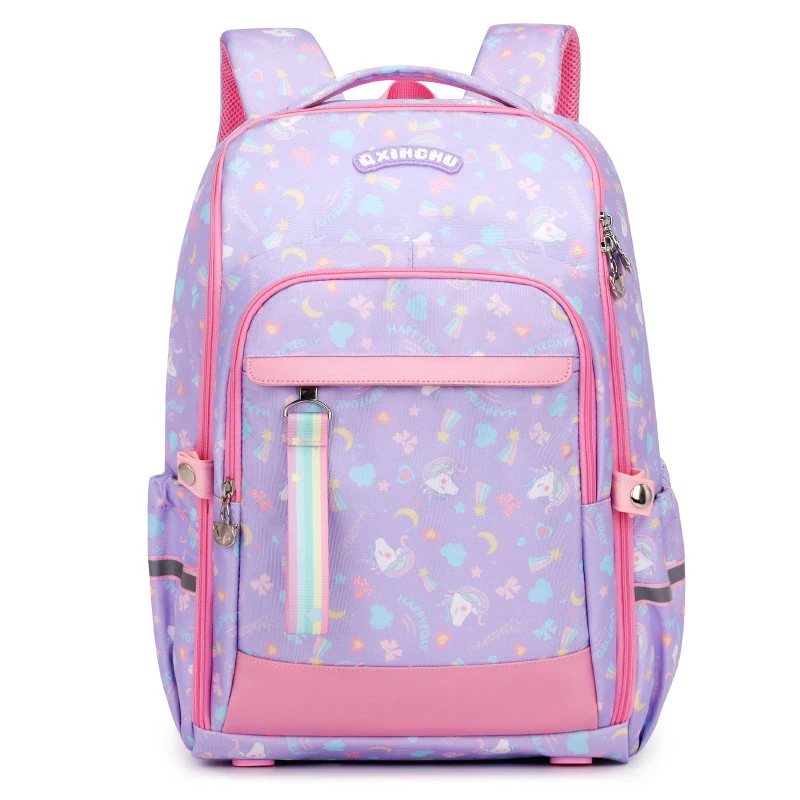 

Kids Primary High Capacity Backpack Stars Printing Princess Schoolbag Children Orthopedics Bookbags New Cute Girls School Bags