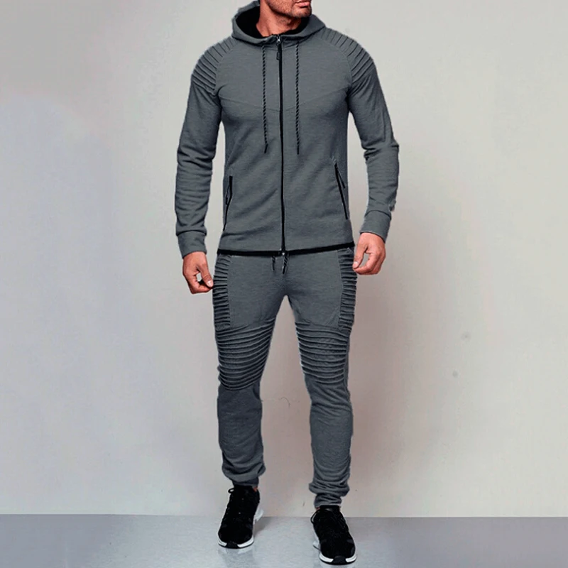 

2 Pieces Autumn Running Tracksuit Men Sweatshirt Sports Set Gym Clothes Men Sport Suit Training Suit Sport Wear 2020 Hot