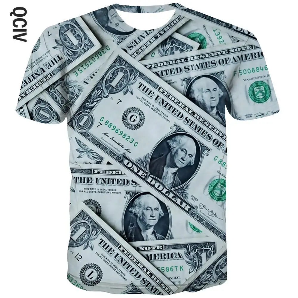 Брендовая футболка QCIV с изображением доллара футболки для мальчиков
